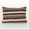 Handwoven Turkish Lumbar Kilim Pillow, Sofa Throw Pillow, He | Cushion in Pillows by Vintage Pillows Store