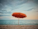 Lone Umbrella | Photography by Sorelle Gallery. Item made of aluminum with synthetic