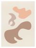 Scandinavian Abstract print in Peach and Nude Blush colors | Prints by Capricorn Press. Item made of paper works with boho & minimalism style