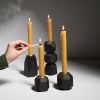 UGO Geometric Candlestick Holder in Midnight Black | Candle Holder in Decorative Objects by Untitled_Co
