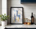 Slate 3 | Original Framed Abstract Paper Painting | Oil And Acrylic Painting in Paintings by Abby May