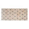 Handknotte Ecru and Gray Turkish Karapinar Runner Rug | Rugs by Vintage Pillows Store. Item made of cotton with fiber