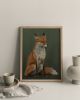The Woodland Fox - Green Edition | Prints by The Ugly Cat Studio