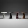 Carrara Side Table, Brutalist Modern Accent Table | Water Fixtures by AYMARBLEDESIGN LLC