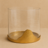 Cove Cloche Candle Holder — Antique Brass Finish | Decorative Objects by Raíz Studio