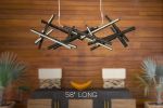 Infinity chandelier | Chandeliers by Next Level Lighting. Item composed of wood