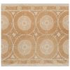 Vintage Neutral Tan Central Asian Suzani Textile, Embroidere | Tablecloth in Linens & Bedding by Vintage Pillows Store