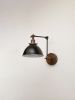 Swing Arm Adjustable Wall Light - Industrial Sconce | Sconces by Retro Steam Works. Item made of metal works with industrial style