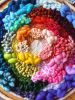RAINBOW ROUNDIE closed centre | Tapestry in Wall Hangings by Nova Mercury Design. Item made of cotton with fiber