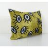 Ikat Eye Yelllow Pillow Pillow Cover - Silk Ethnic Velvet Lu | Cushion in Pillows by Vintage Pillows Store