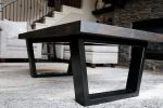 Modern Black Ash Tapered Coffee Table | Tables by Hazel Oak Farms. Item composed of wood and metal