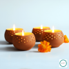 Ovo Handmade Terracotta Tealight Holder (Pack of 2) | Candle Holder in Decorative Objects by Lit Lamps - Sustainable Mindful Lighting