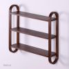 Three Tiered Wall Shelves: Pine, Walnut, Cherry Finish | Shelving in Storage by Spacecraft Furnishing