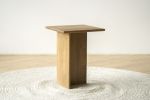 "Texture" Side Table | Tables by THE IRON ROOTS DESIGNS. Item made of oak wood
