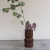 Vase Hexad 03 - Dark Brown | Vases & Vessels by Tropico Studio. Item made of synthetic