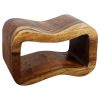 Haussmann® Wood Wave Bench 24 in x 13.5 x 15 inch | Benches & Ottomans by Haussmann®