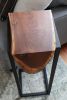 Extra tall Live-edge Walnut Waterfall C-table | End Table in Tables by Hazel Oak Farms. Item composed of walnut