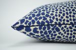 blue leopard print pillow // leopard print cushion // cheeta | Pillows by velvet + linen