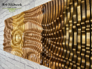 "Sunrise" Parametric Wood Wall Art Decor | Wall Sculpture in Wall Hangings by ArtMillWork Design