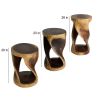 Haussmann® Round Wood Twist Accent Table 14 in DIA x 20 | End Table in Tables by Haussmann®
