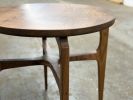 Modern Round Side Table – Solid Wood Accent or End Table, Sculptural Pedestal Table, Handcrafted, Made in USA | Tables by Marco Bogazzi