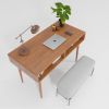 Oak Home Office Desk,  Solid Wood Desk, Natural Writing Desk | Tables by Picwoodwork. Item made of oak wood