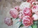 Peony painting, Oil painting original, Large floral painting | Oil And Acrylic Painting in Paintings by Natart. Item composed of canvas & synthetic compatible with contemporary style