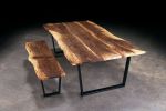 Live Edge Walnut Timberbeast Dining Set | Dining Table in Tables by Urban Lumber Co.. Item made of walnut