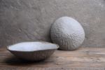 STC open pasta bowl "TEXTURED" - organic natural shape stone | Dinnerware by Laima Ceramics. Item composed of stoneware in minimalism style