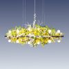 Matrix Floral Linear Suspension Chandelier | Chandeliers by Michael McHale Designs. Item made of steel