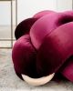 (L) Purple Velvet Knot Floor Cushion | Pillows by Knots Studio. Item composed of fabric