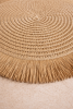 Santorini Straw Fringe Placemats - 15" | Tableware by Busa Designs
