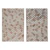 Checkered Pair Turkish Sparta Rug - Set of Two 3'10" X 6'2" | Area Rug in Rugs by Vintage Pillows Store. Item made of birch wood & cotton
