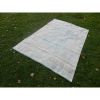 Vintage 1960s Anatolian Geometric Distressed Kars Wool | Area Rug in Rugs by Vintage Pillows Store. Item made of cotton with fiber