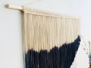 Large Modern Black Dyed Macrame Wall Hanging | Wall Hangings by Love & Fiber | San Diego in San Diego. Item made of bamboo & cotton