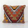 Vintage Diamond Geometric Decor Kilim Pillow Cover, Unique P | Cushion in Pillows by Vintage Pillows Store