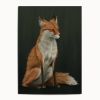 Woodland Fox Art Print, Dark Green Forest Animal Wall Art | Prints in Paintings by The Ugly Cat Studio