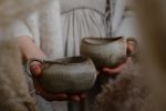 SET of (2 mugs) Earthling - "Home" - organic natural shape | Drinkware by Laima Ceramics. Item composed of stoneware in minimalism style