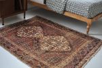 4.11 x 6.2 | GORGEOUS Worn Antique Afshar rug ; Unique | Area Rug in Rugs by The Loom House. Item made of fabric & fiber