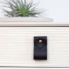 Small Wide Leather Pull [V'ed End] | Hardware by Keyaiira | leather + fiber | Artist Studio in Santa Rosa. Item made of leather