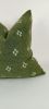 hmong pillow, green and white pillow, green woven illow | Pillows by Velvet Fringe