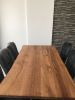 Custom Order Walnut Dine Table, Wooden Live Edge Table | Dining Table in Tables by Tinella Wood. Item composed of walnut and metal in contemporary or country & farmhouse style