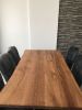 Custom Order Walnut Dine Table, Wooden Live Edge Table | Dining Table in Tables by Tinella Collection. Item composed of walnut and metal in contemporary or country & farmhouse style