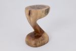 Sculptural Side Table, Stool, Solid Wood, Walnut, Contemporary Design | Tables by Logniture