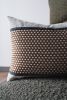 Embroidered Orange Circles Lumbar Pillow 12x18 | Pillows by Vantage Design