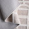 Neutral Wool Area , Handmade Checkered, Beige Ivory Scandinavian Carpet, Modern Rug | Area Rug in Rugs by Swiflo
