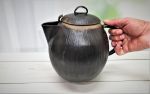 Black Ceramic Teapot | Serveware by YomYomceramic. Item made of ceramic