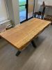 Solid Curly Maple Dining Table with Spider Base | Tables by Good Wood Brothers. Item composed of maple wood in mid century modern style