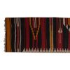 1960s Vintage Turkish Sivas Wool Extra Long Kilim Runner | Runner Rug in Rugs by Vintage Pillows Store. Item made of wool & fiber