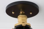 Black Gold Ceiling Mount - Model No. 7046 | Flush Mounts by Peared Creation. Item made of brass